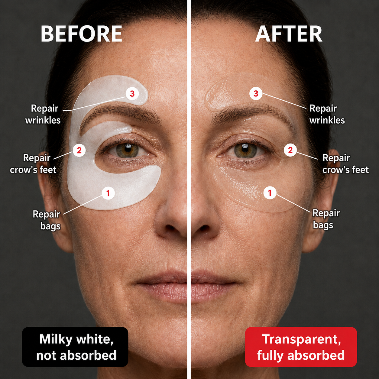The 3-Zone Collagen Peptide Eye Mask