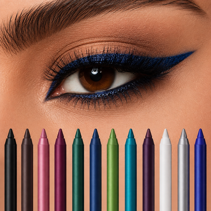 🌈14-Pack Eyeliner Pencil Waterproof Colored Paste Liners with Metallic & Shimmer Finishes Smudge-Proof